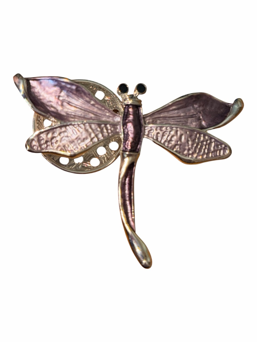 New Iridescent Purple Dragonfly Brooch Pin - Women Jewelry